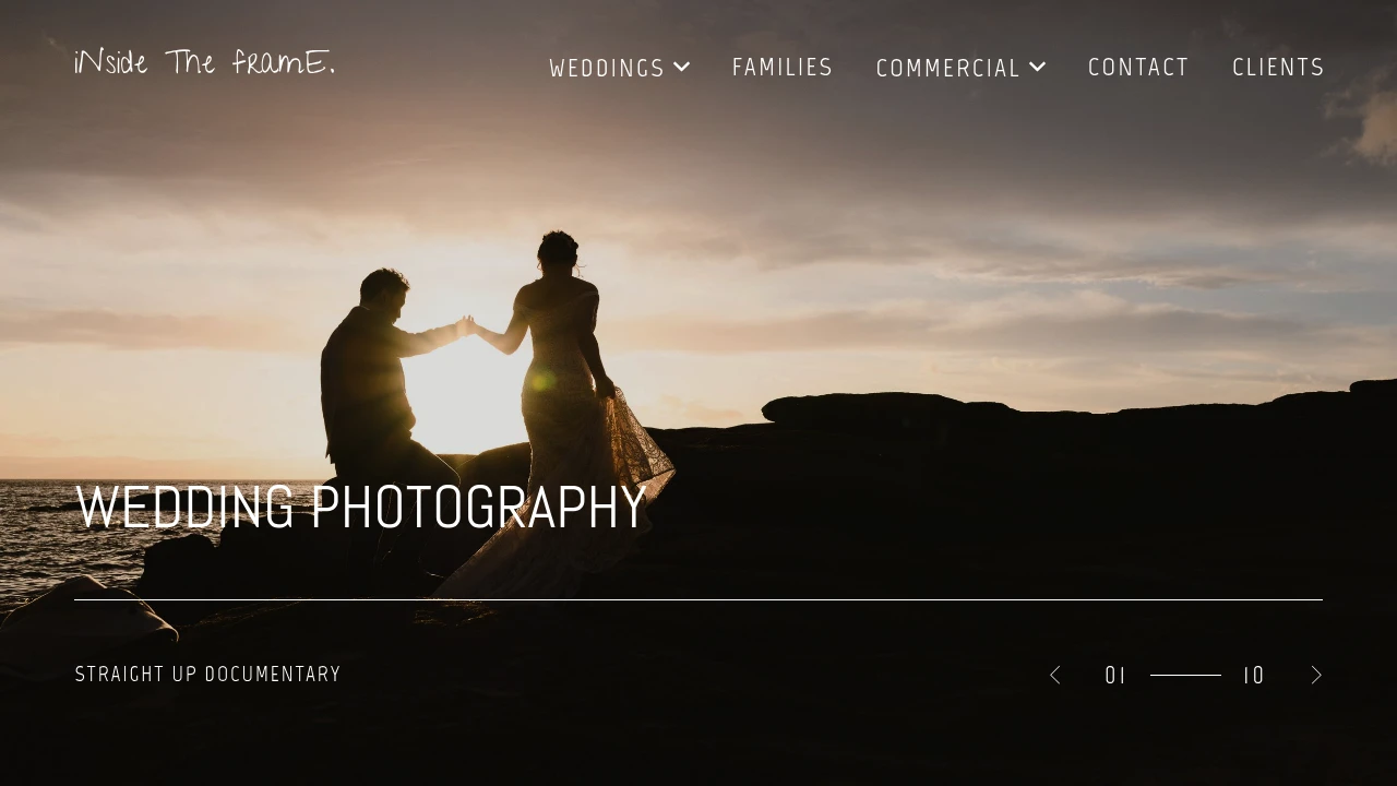 Screenshot of Inside the Frame Wedding Photography