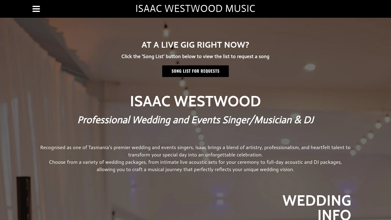 Screenshot of Isaac Westwood