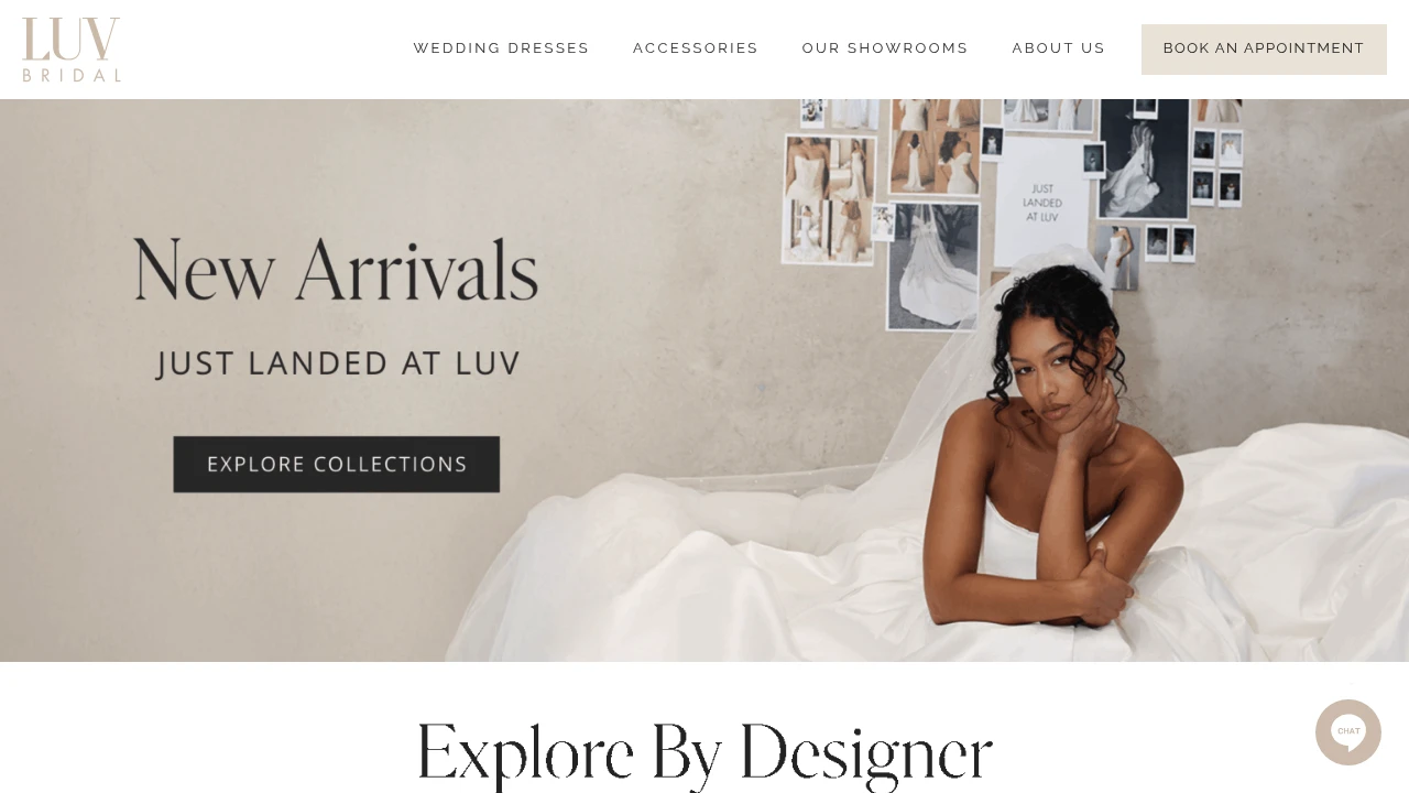 Screenshot of LUV Bridal