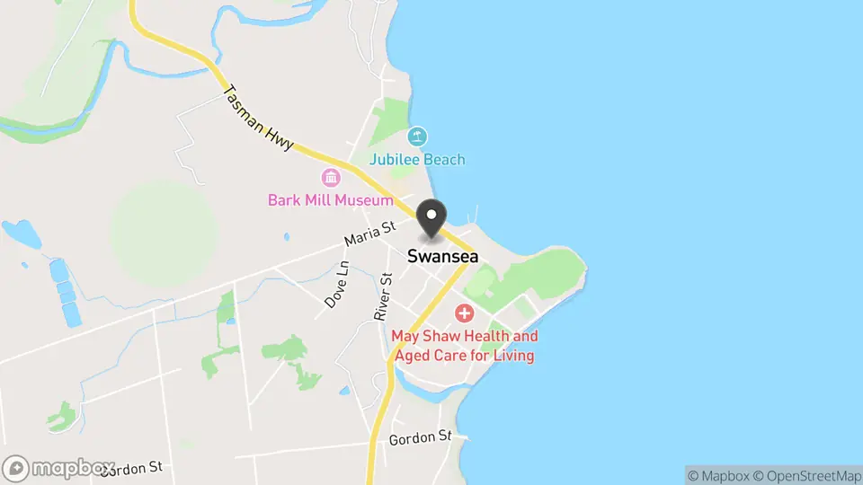 Map showing the location of Swansea Courthouse in Swansea