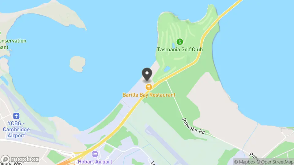 Map showing the location of Barilla Bay in Cambridge