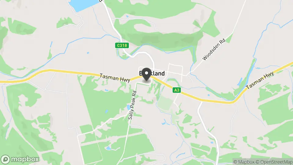 Map showing the location of Buckland Church in Buckland