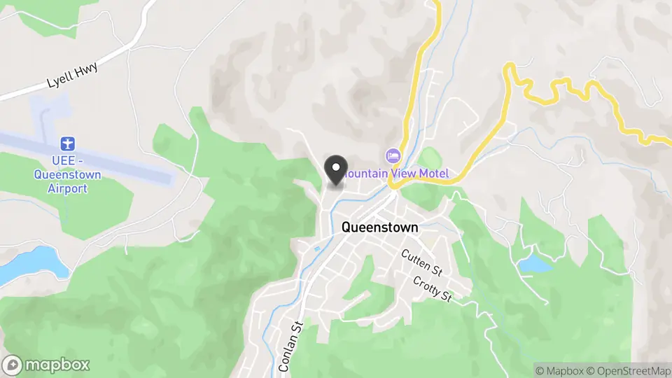 Map showing the location of Penghana in Queenstown