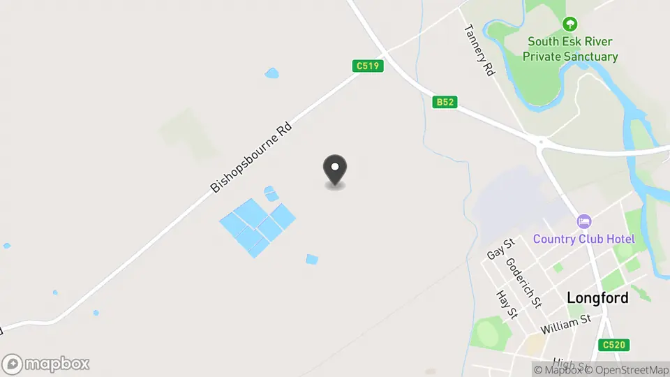 Map showing the location of Brickendon Estate in Longford