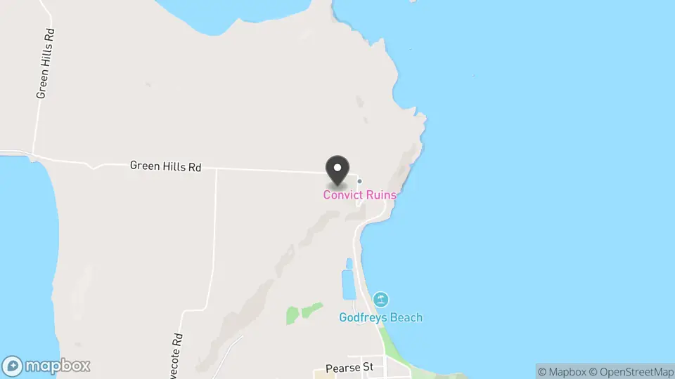 Map showing the location of Highfield Historic Site in Stanley