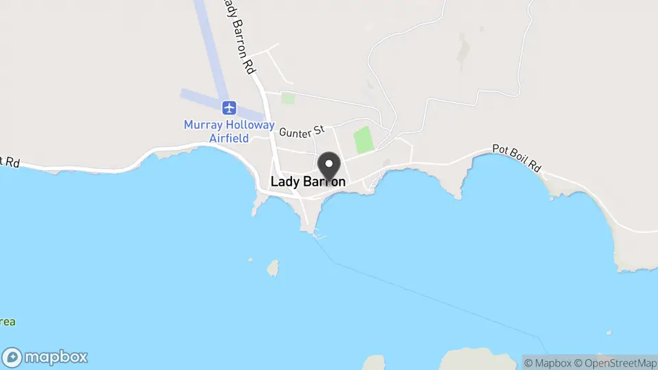 Map showing the location of Furneaux Tavern in Lady Barron