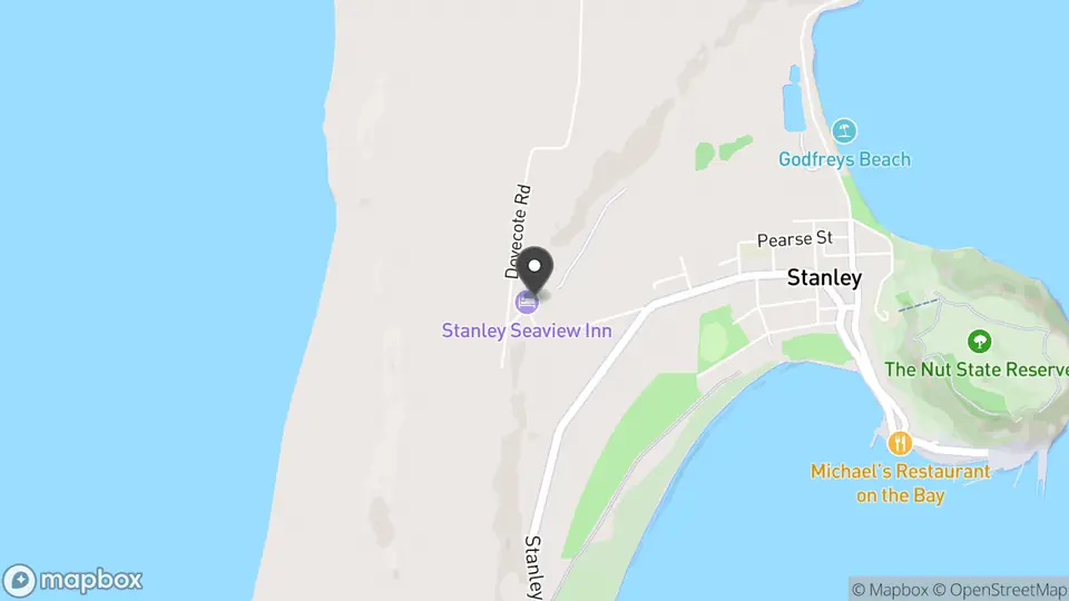 Map showing the location of Stanley Seaview Inn in Stanley