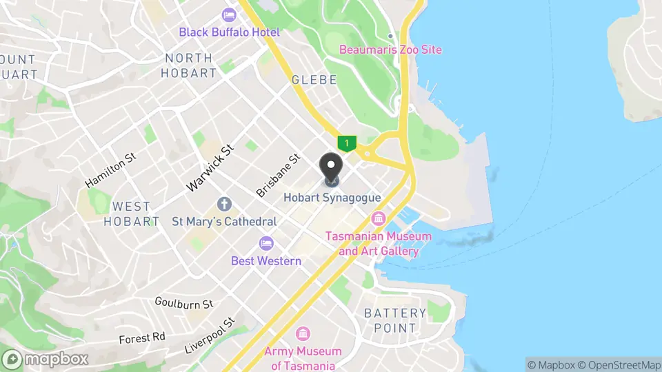 Map showing the location of Alceme in Hobart