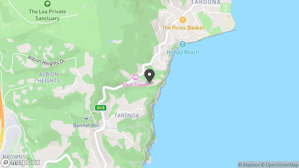 Map showing the location of Glen Albyn Estate in Taroona