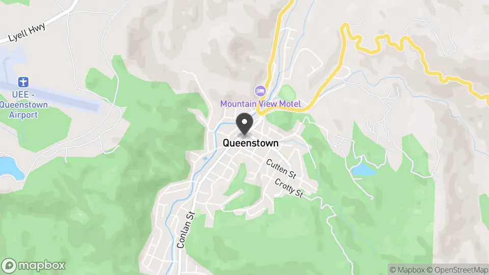 Map showing the location of The Empire Hotel in Queenstown