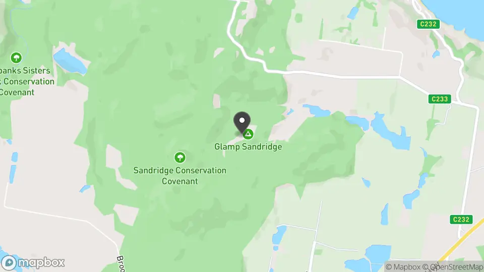 Map showing the location of Sandridge Estate in Boat Harbour