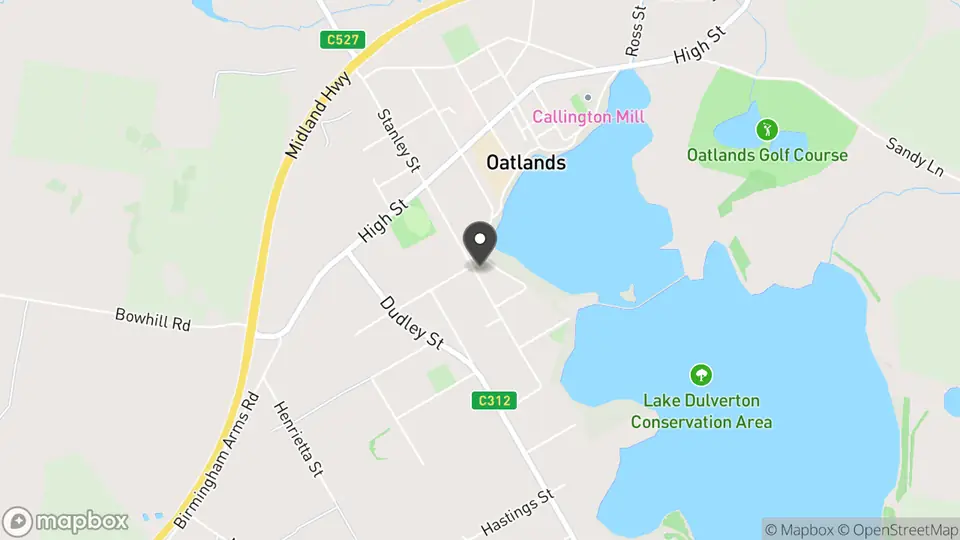 Map showing the location of Petit Chateau in Oatlands