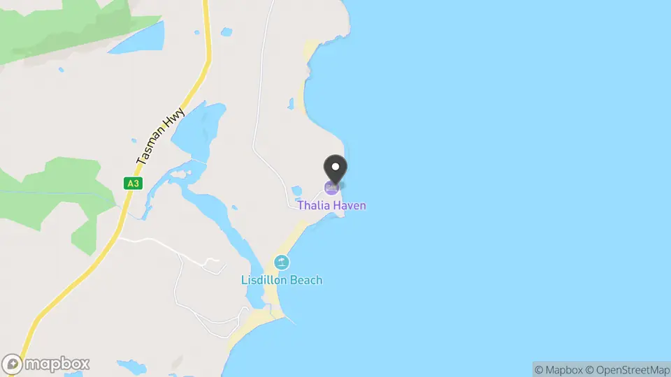 Map showing the location of Thalia Haven in Little Swanport