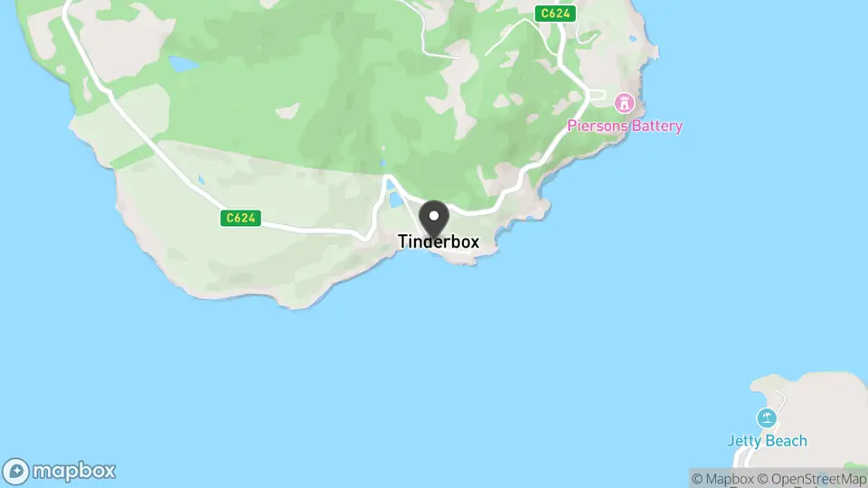 Map showing the location of Tinderbox Beach House in Tinderbox
