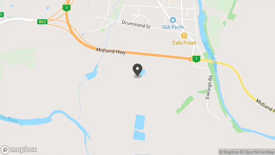 Map showing the location of Adams Distillery in Perth