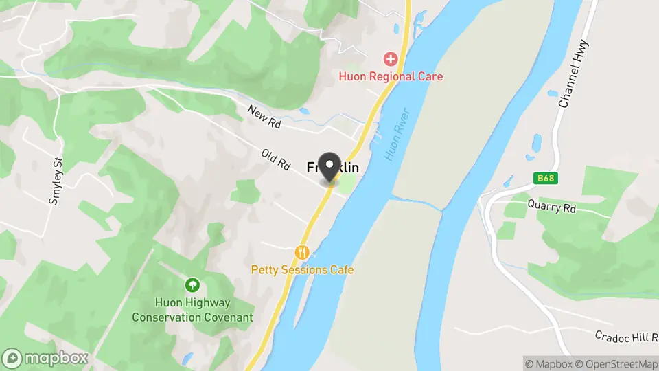 Map showing the location of The Palais Theatre in Franklin
