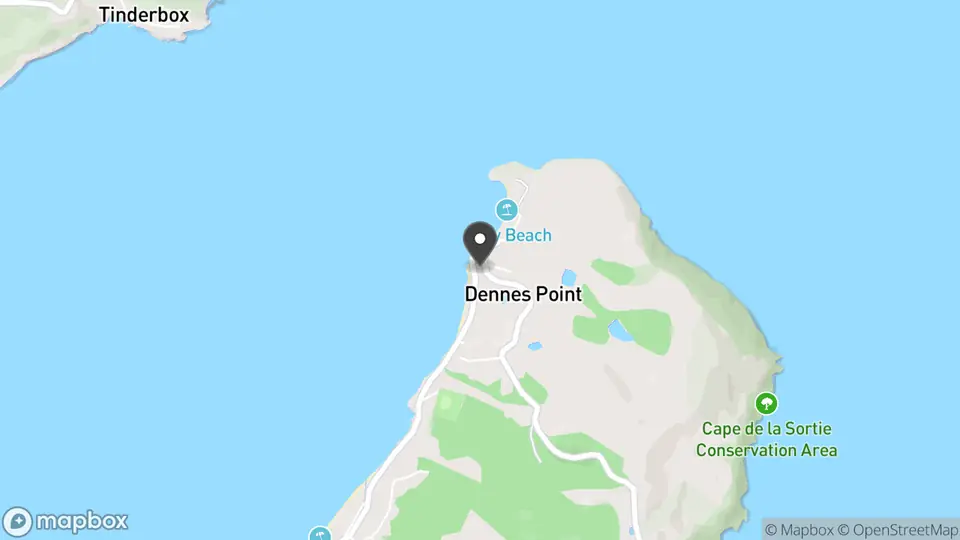 Map showing the location of Bruny Island Wild in Dennes Point