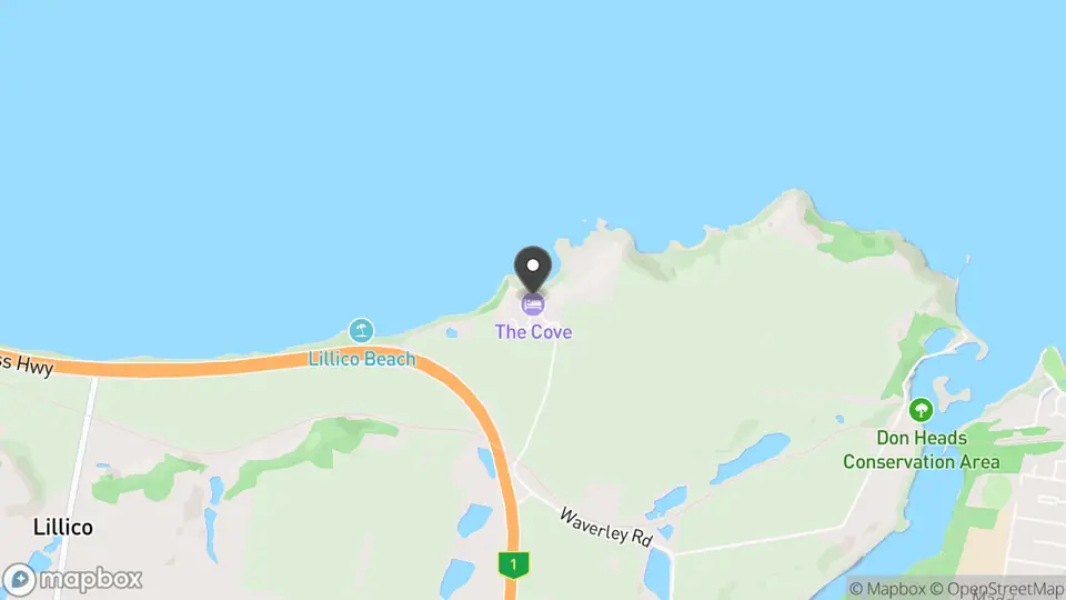 Map showing the location of The Cove Tasmania in Devonport