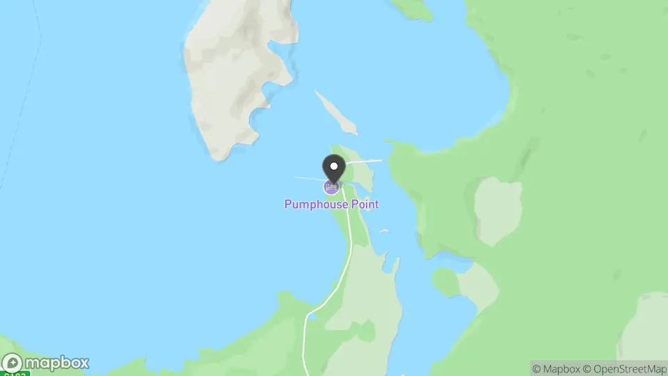 Map showing the location of Pumphouse Point in Lake St Clair