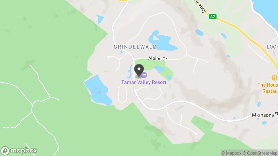 Map showing the location of Tamar Valley Resort in Grindelwald
